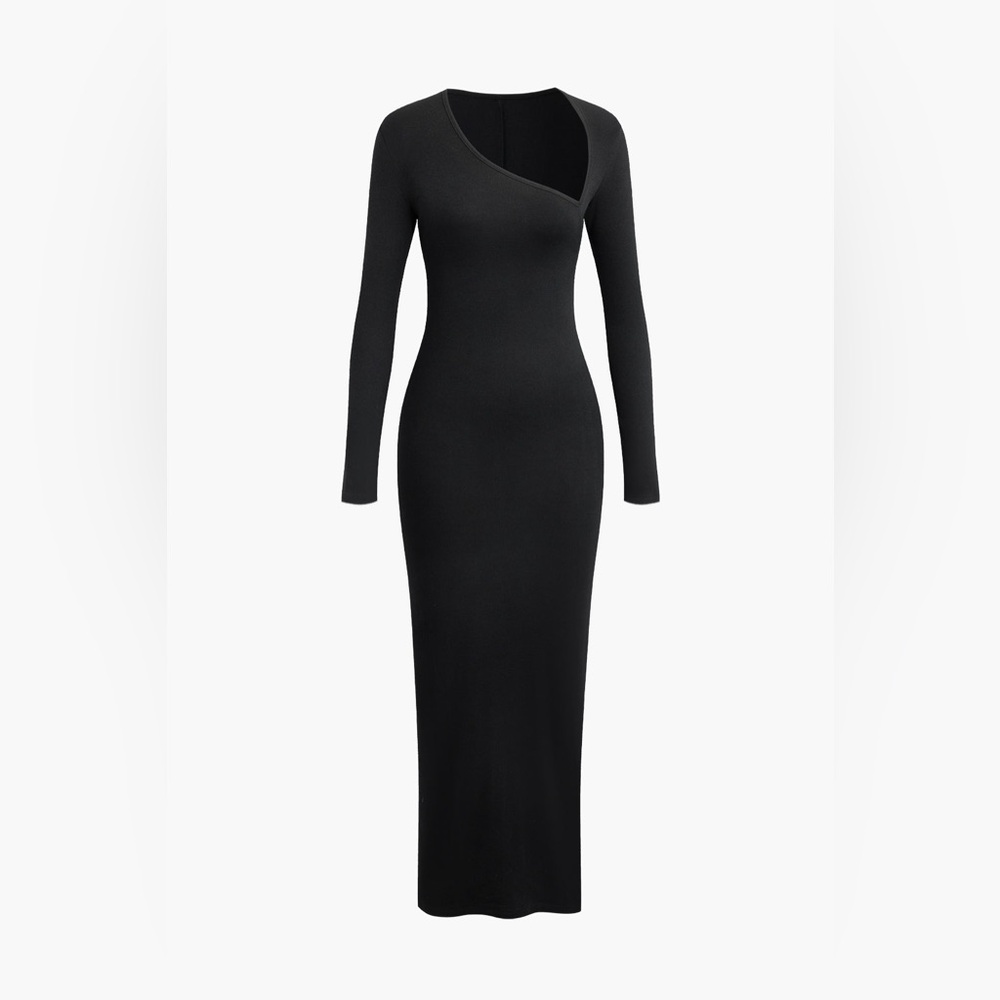 Micas Asymmetrical Neck Slit Maxi Dress - Picture 3 of 5